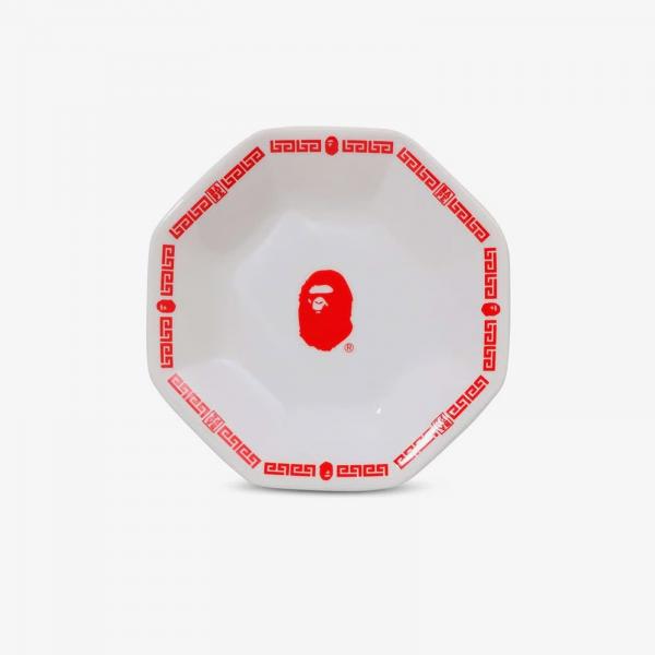 A BATHING APE Bape Octagonal Dish White Universal