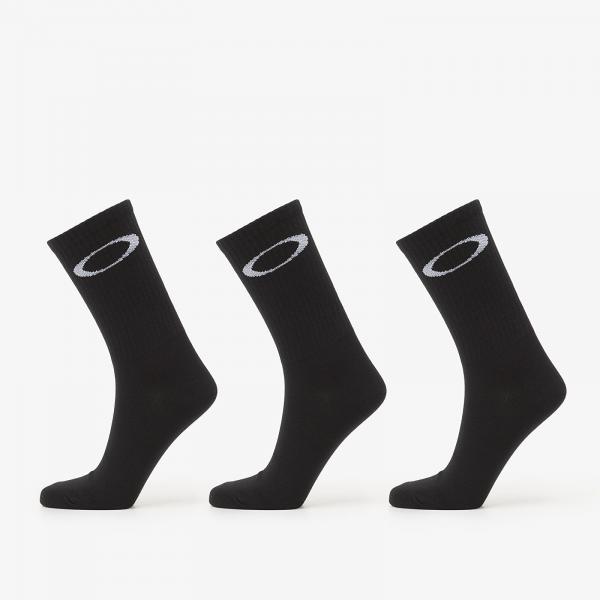 Ponožky Oakley Ellipse Crew Sock Blackout L