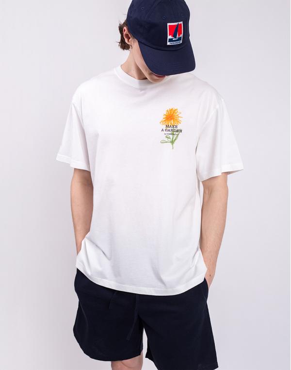 Tričko Thinking MU Crayon Flower Aaron Tee WHITE