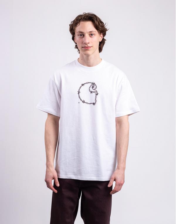 Tričko Carhartt WIP S/S Barbwire C T-Shirt White
