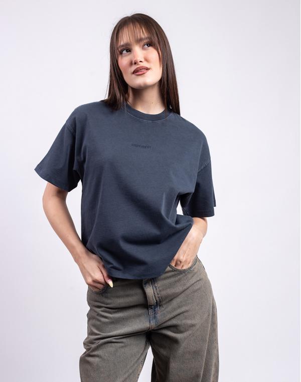 Tričko Carhartt WIP W' S/S Benton T-Shirt Carbon garment dyed