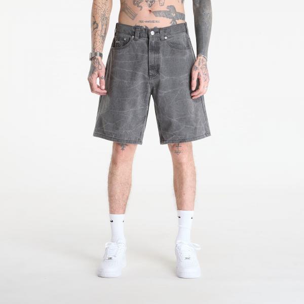Šortky OBEY Bigwig Baggy Denim Short Black Wrinkle Wash W36