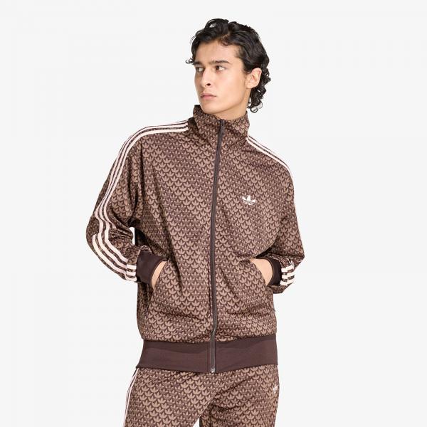 Mikina adidas Firebird Loose Monogram Track Top Aurora Coffee/ Earth Strata/ Sandy Pink M