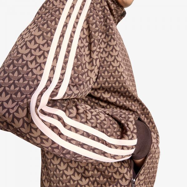 Mikina adidas Firebird Loose Monogram Track Top Aurora Coffee/ Earth Strata/ Sandy Pink XXL