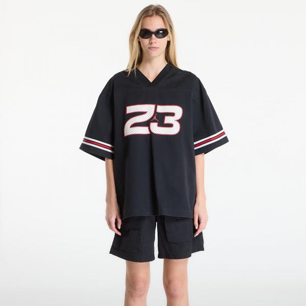 Tričko Jordan Flight Women's Woven Jersey Top Black M