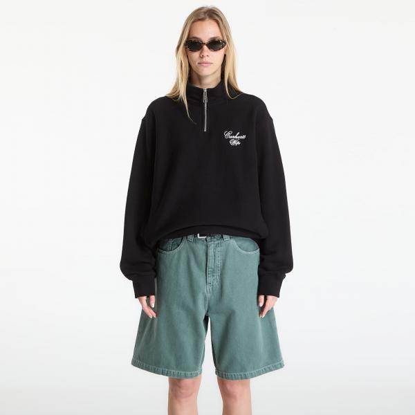 Mikina Carhartt WIP Longhand Half Zip Sweat UNISEX Black/ White XS
