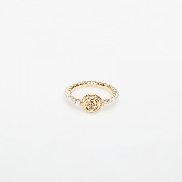 Prsten GUESS Tiny Pearly Yellow Gold 54