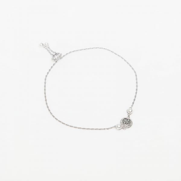 Náramek GUESS Tiny Pearly Rhodium Universal