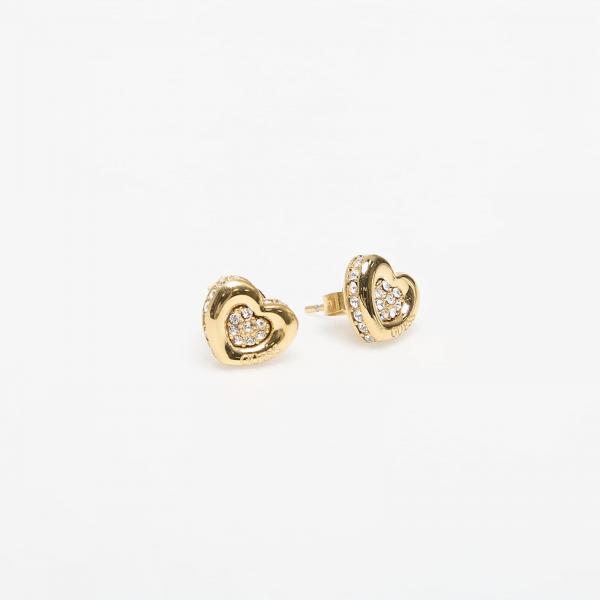 Náušnice GUESS L.O.V.E. Yellow Gold Universal