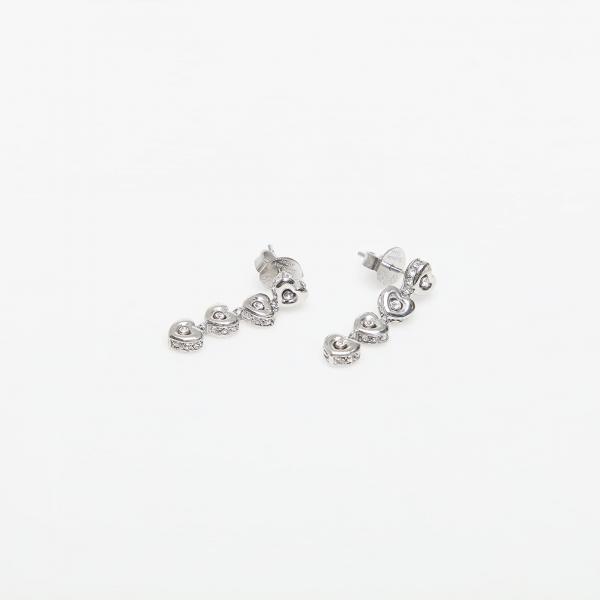 Náušnice GUESS L.O.V.E. Rhodium Universal