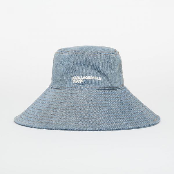 Klobouk Karl Lagerfeld Jeans Denim Summer Bucket Hat Washed Mid Blue Universal
