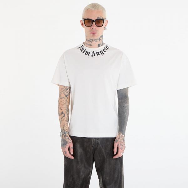 Tričko Palm Angels Neck Logo Regular Tee UNISEX Off White/ Black L