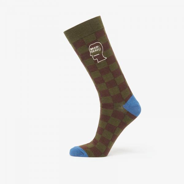 Ponožky Brain Dead Logohead Dress Socks Chckr Universal