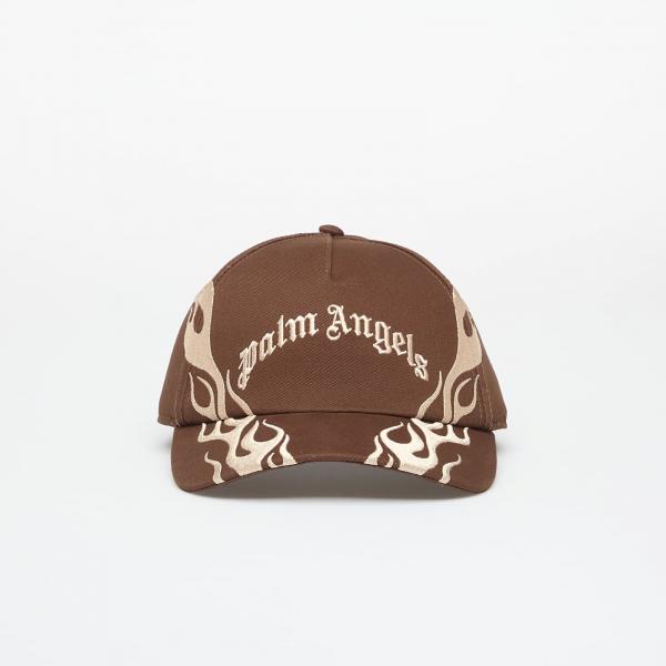 Kšiltovka Palm Angels Flames Curved Logo Cap Brown/ Beige Universal
