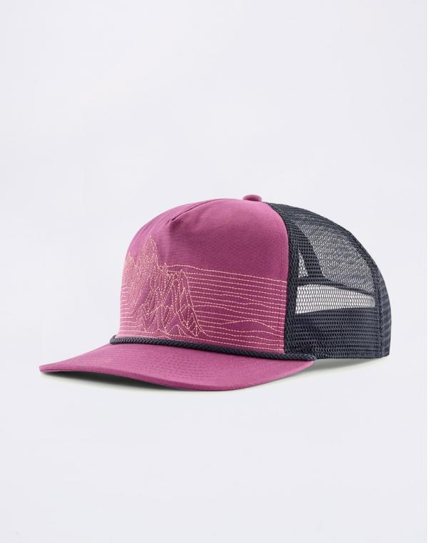 Patagonia Airfarer Cap Strataspire Stripe: Faded Magenta