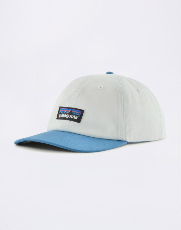Patagonia P-6 Label Trad Cap Birch White w/Shore Blue