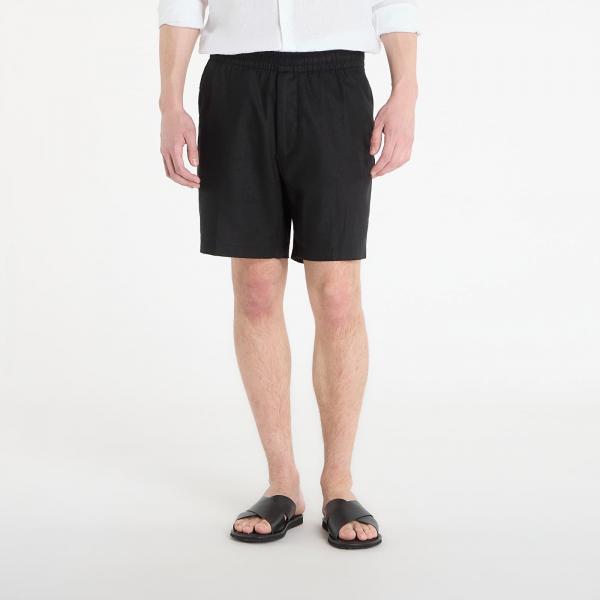 Šortky Calvin Klein Straight Linen 7" Pull On Short Black XL