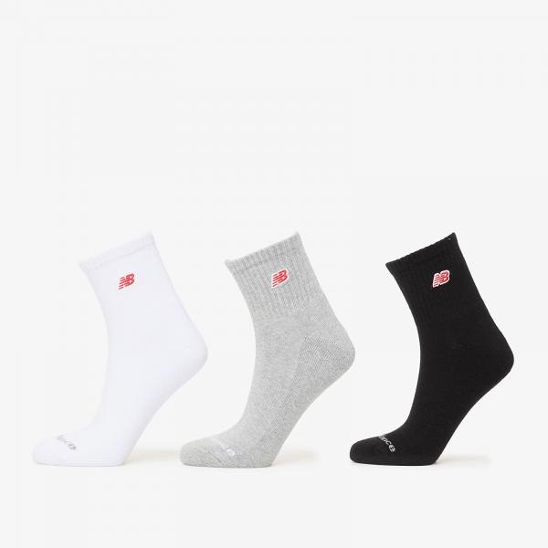 Ponožky New Balance Red Patch Logo Ankle 3-Pack White S