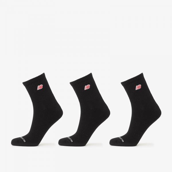 Ponožky New Balance Red Patch Logo Ankle 3-Pack Black S