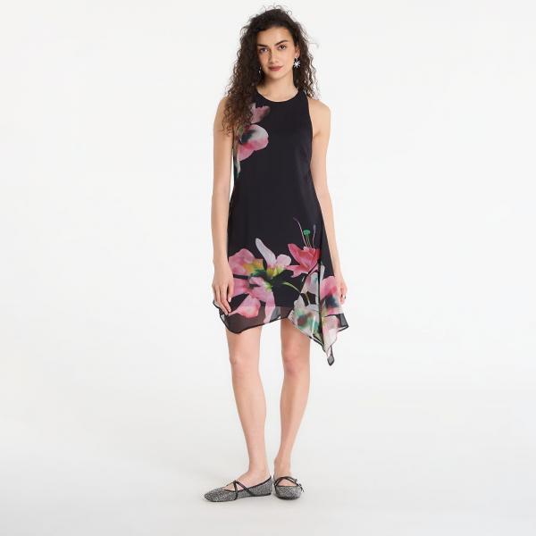 Šaty Desigual Vest Nala Asimetrico Dress Black S