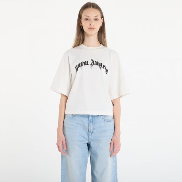 Tričko Palm Angels Curved Logo Boxy Tee Off White/ Black M