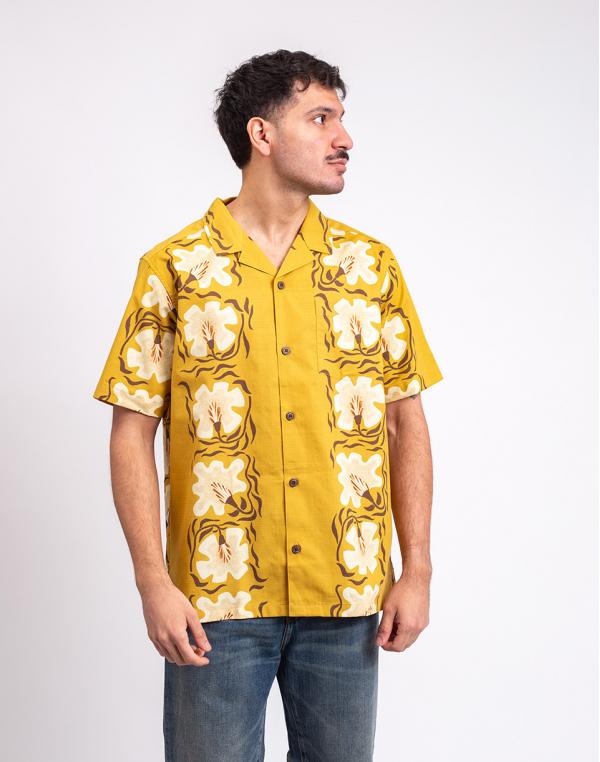 Patagonia M's Tidal Threads Camp Shirt Future Flowers: Honey Gold S