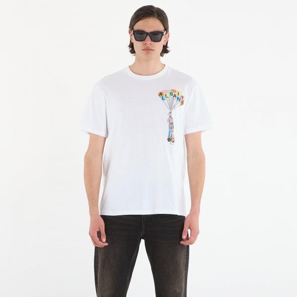 Tričko AllSaints Lofty Ss Crew T-Shirt Ashen White S