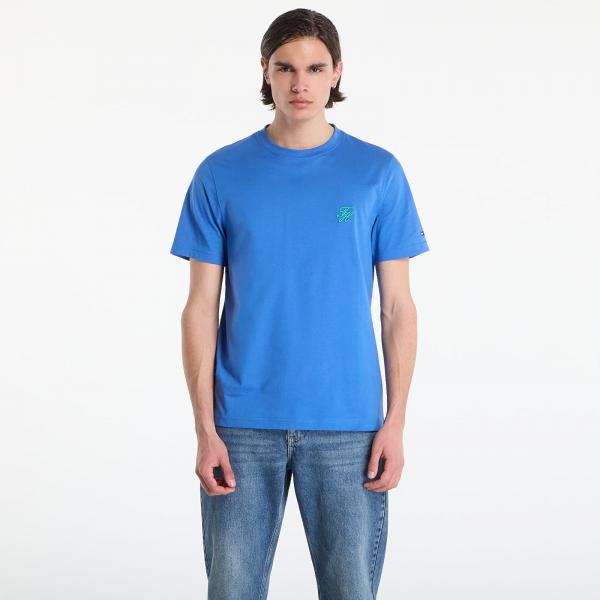 Tričko Tommy Hilfiger Script Monogram Swimshop Tee Blue Orbit XL