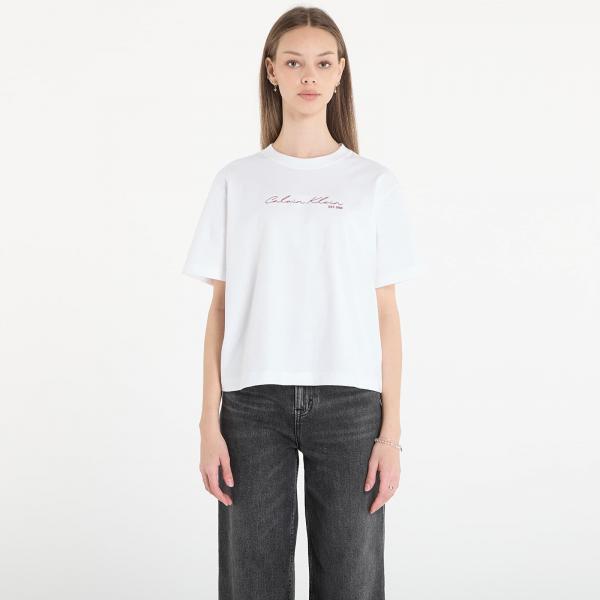 Tričko Calvin Klein Jeans Ss Graphic Boxy Tee White M