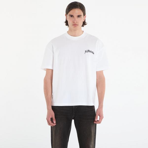 Tričko AllSaints Descent Ss Crew T-Shirt Ashen White L