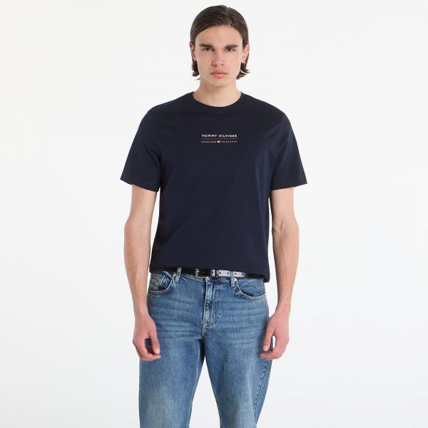 Tričko Tommy Hilfiger Brand Love Lockup Tee Navy S