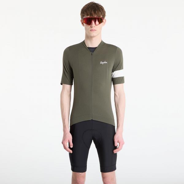 Dres Rapha Men's Core Lightweight Jersey Dark Green/ White M