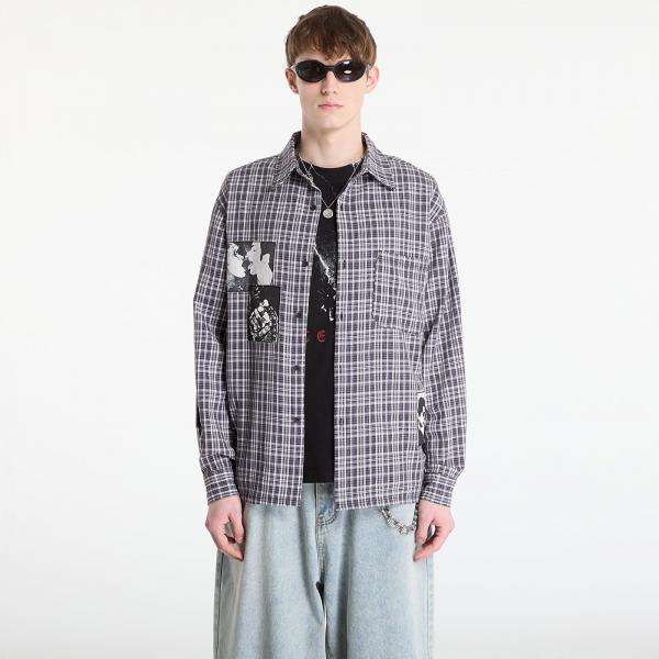 Košile Wasted Paris M Taunt Shirt Black Tartan XL