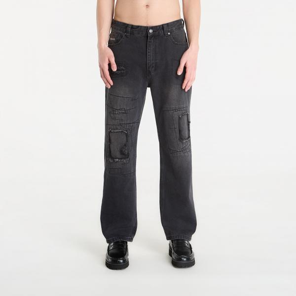 Džíny Wasted Paris M Ripped Manc Faded Black 30