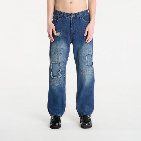 Džíny Wasted Paris M Ripped Manc Faded Washed Blue 32