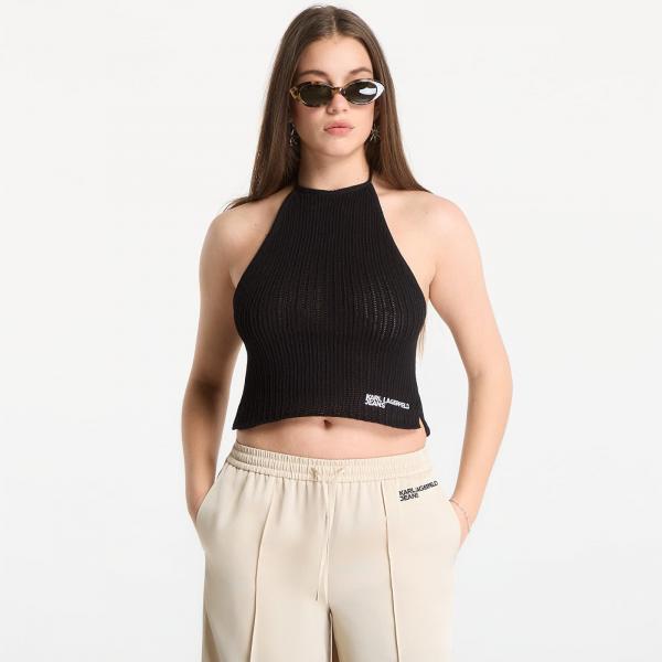 Top Karl Lagerfeld Jeans Textured Top Black L