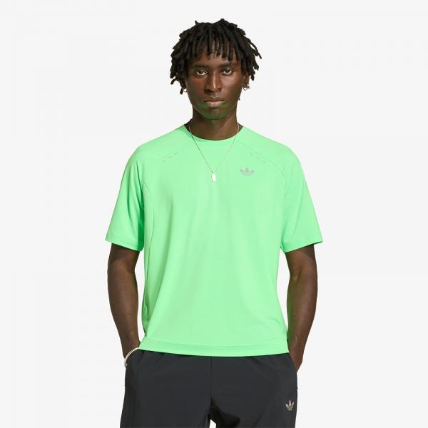 Tričko adidas Tech Trefoil Essentials Polyester T-Shirt Screaming Green M