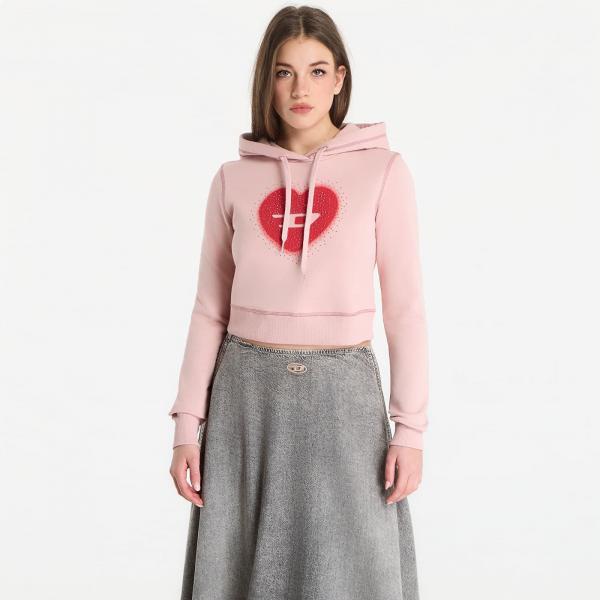 Mikina Diesel F-Slimmy-Hood-S5 Sweatshirt Pale Mauve XS