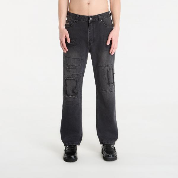 Džíny Wasted Paris M Ripped Manc Faded Black 36