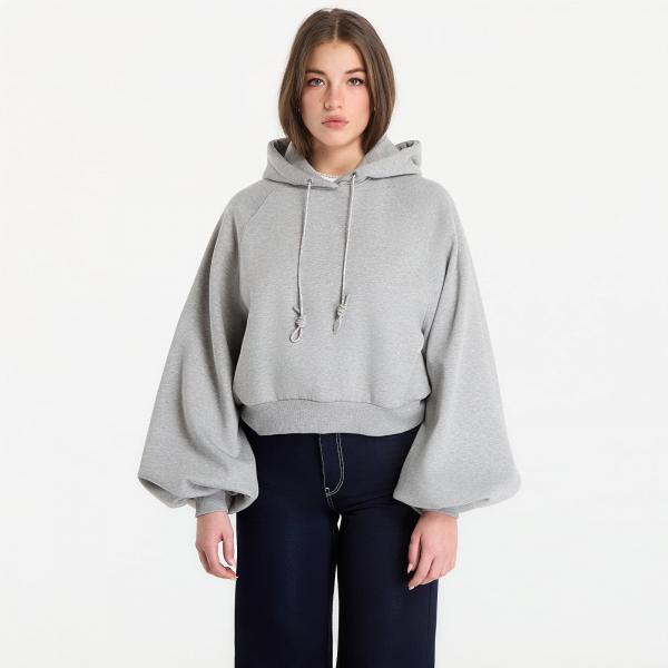 Mikina Guess Jeans Hooded Krystal Sweatshirt Marble Heather S