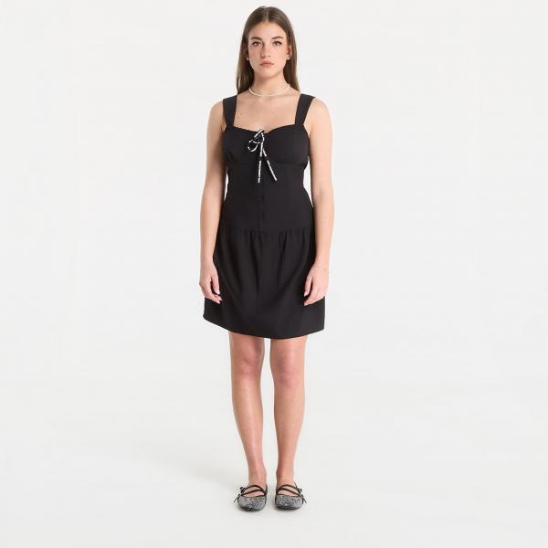 Šaty Karl Lagerfeld Jeans Strappy Mini Dress Black S
