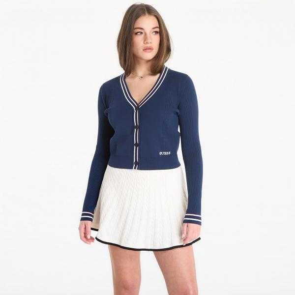 Svetr GUESS Tricia Cardi Sweater Silk Blue M