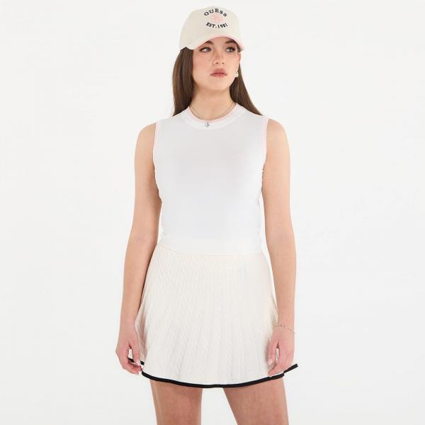 Top GUESS Gabry Sleeveless Sweater Top Neige White M