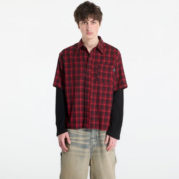 Košile Wasted Paris M Tartan Age Shirt Fire Red/ Black M