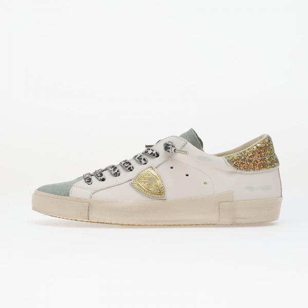 Tenisky Philippe Model Prsx Low Woman Veau Glitter/ Blanc Azul EUR 40