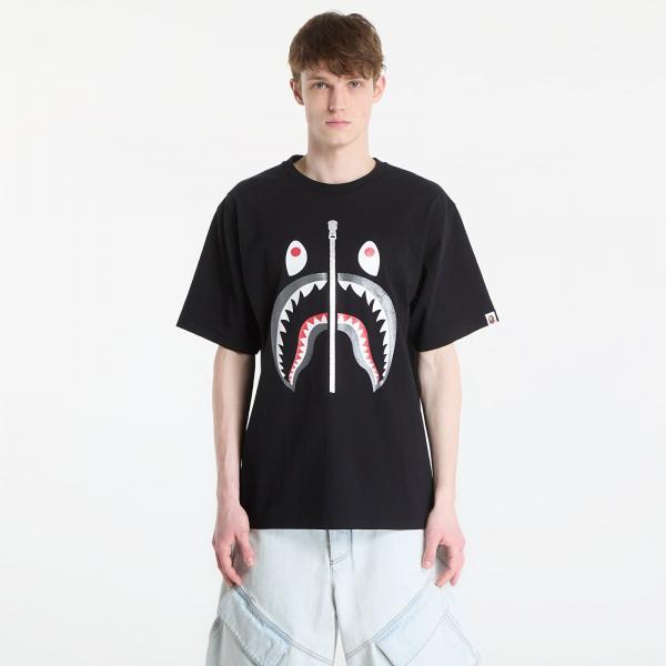 Tričko A BATHING APE Glitter Shark Tee UNISEX Black XL