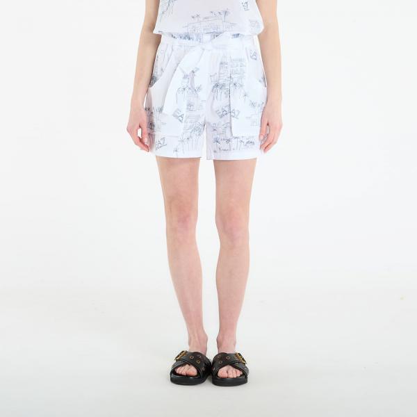 Šortky EA7 Emporio Armani Train Costa Shorts Fancy White Embro L