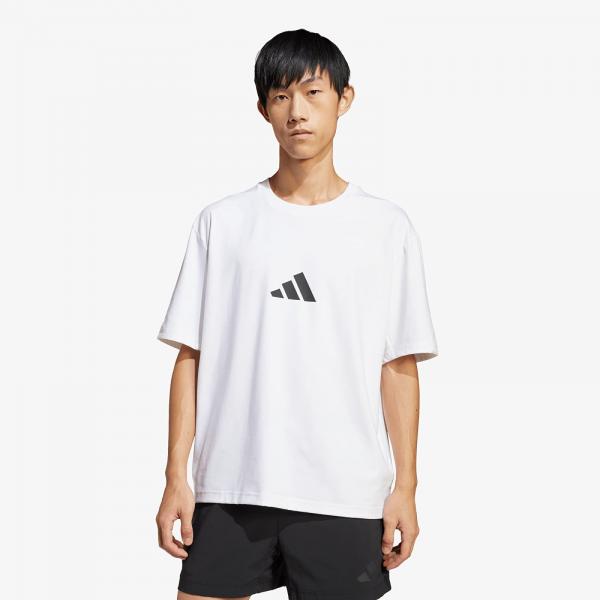 Tričko adidas Z.N.E. Loose-Fit T-Shirt White M