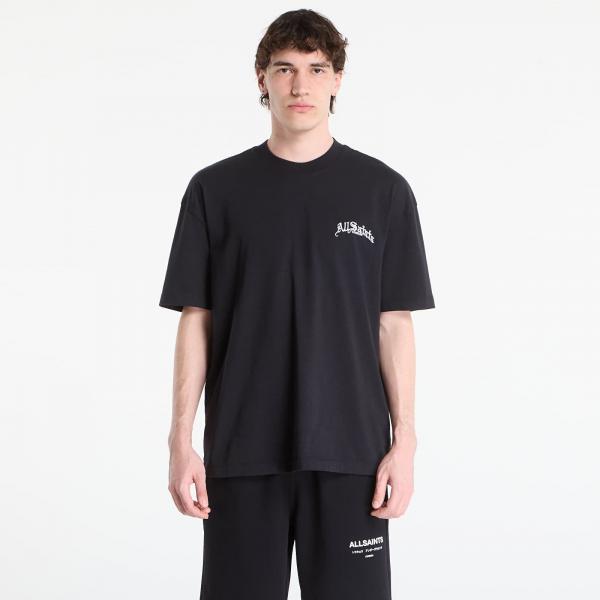 Tričko AllSaints Descent SS Crew Tshirt Washed Black L