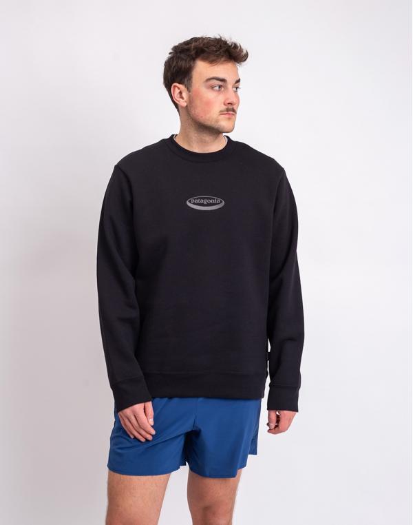 Patagonia M's '95 Oval Logo Uprisal Crew Sweatshirt Black XS